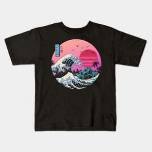 The Great Retro Wave Front and Back Print Kids T-Shirt